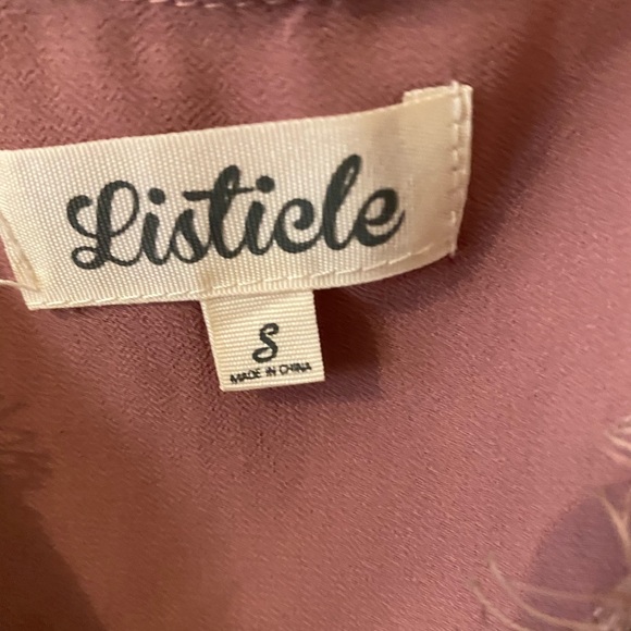 Pink full length top with lace trim - Picture 3 of 3